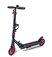 Детский складной самокат с фонариком и звонком Scale Sports SS-14 Черный. Колеса 145 мм. Деткам от 3-х лет