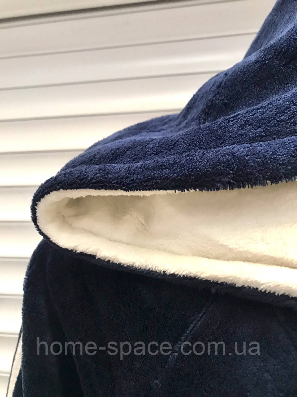 Теплый зимний мужской махровый халат, мужской домашний халат с капюшоном адидас, размер XL, 2XL, Rukim - фото 6 - id-p1099292614
