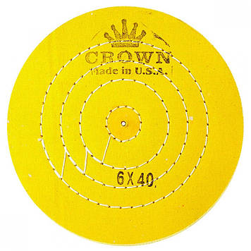 Круг мусліновий CROWN жовтий D150 мм 40 шарів