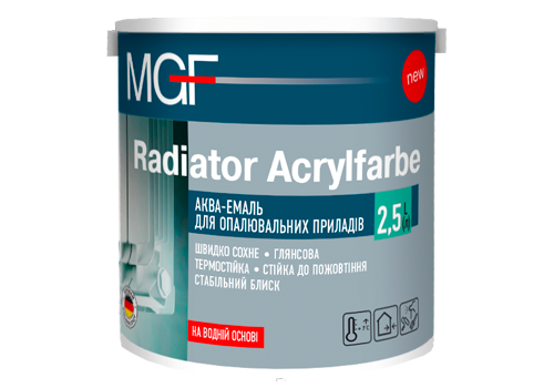 Аква-емаль для опалювальних пристроїв MGF Radiator Acrylfarbe 0,75л