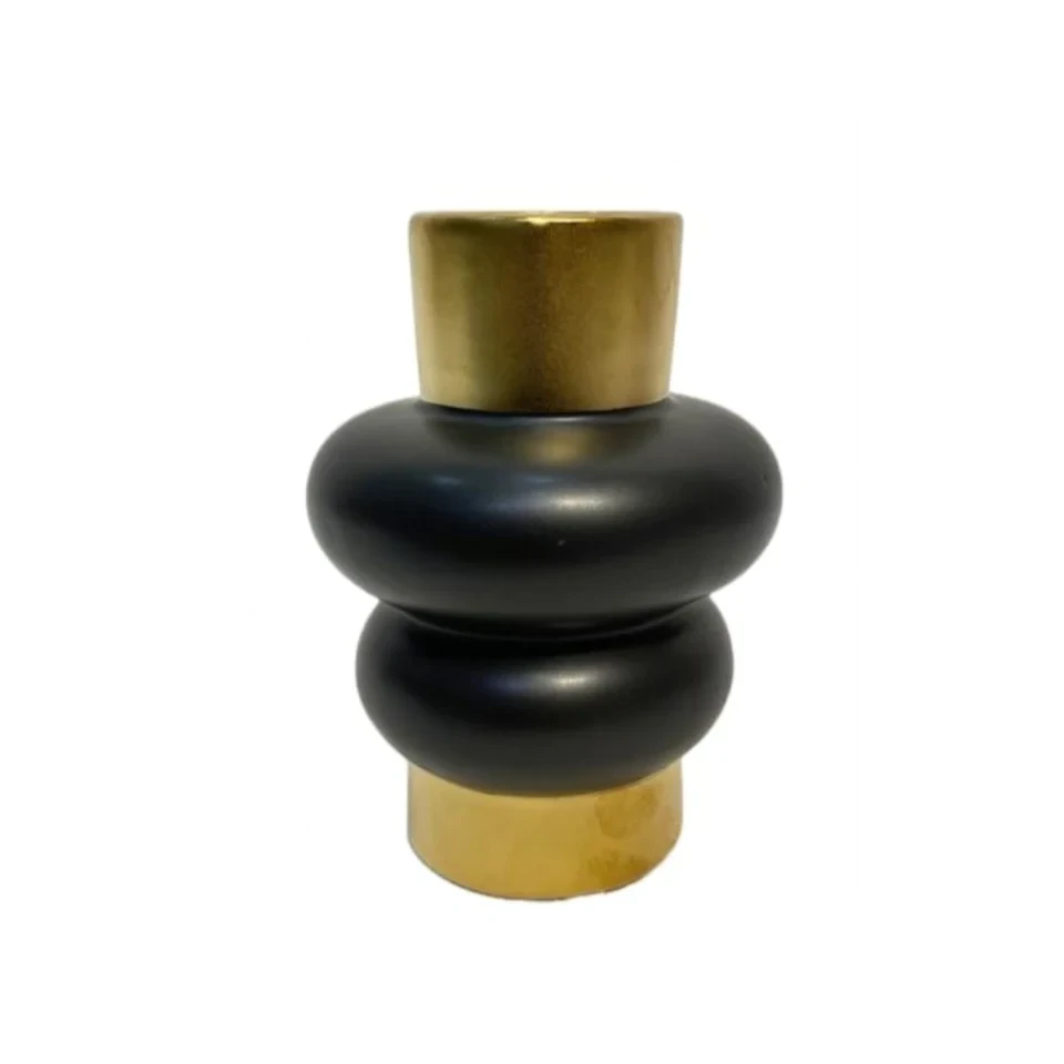 🖤Вишукана фігурна ваза для квітів керамічна, 15 см, 2 розміри, фото 1