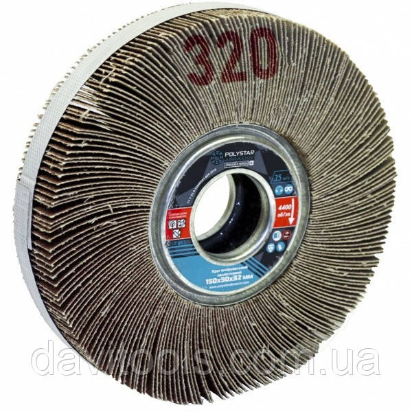 Круг шліфувальний пелюстковий КШЛ Polystar D150 d32 B30 P320