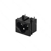 Гніздо мережеве С6 монтажне 3pin, горизонтальне