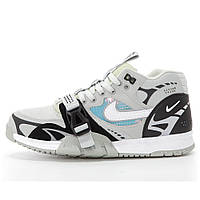 Мужские кроссовки Nike Air Trainer 1 SP Utility Grey Black White Hologram Reflective, серые найк аир трейнер 1