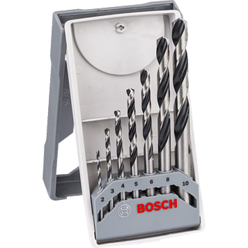 Набір із 7 спіральних свердел BOSCH hss PointTeQ 2-10 мм (2608577347)