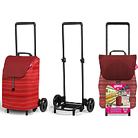 Сумка-тележка хозяйственная складная на 40 л Gimi Easy 40 Red (168419) продуктовая сумка на 2 колесах красная
