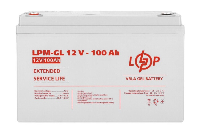 Акумулятор гелевий LPM-GL 12V - 100 Ah