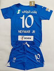 Футбольна форма дитяча Neymar JR 10 AL HILAL 2023-24 синя