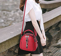 Женская мини сумочка на плечо с брелком, маленькая женская сумка Красный высокое качество