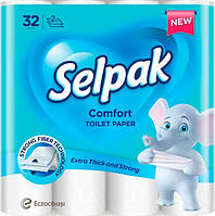 Туалетний папір Selpak Pro Comfort 32 рулони 2 шари білий