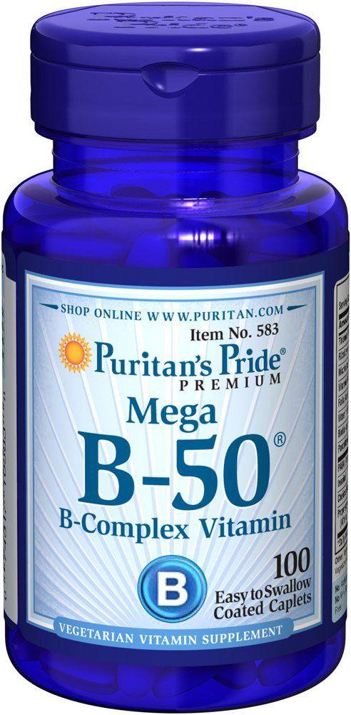 Puritan's Pride, Вітамін В-50 комплекс, Vitamin B-50 Complex, 100 капсул, фото 1