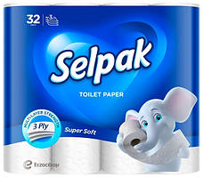 Туалетний папір Selpak 32 рулони 3 шари білий