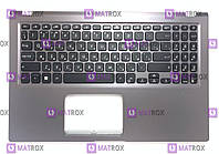 Оригинальная клавиатура для ноутбука Asus X515, X515EA, X515ER, X515MA, X515EP series, ru, black, серая панель