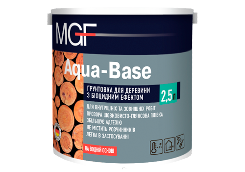 Ґрунтовка для деревини з біоцидним ефектом MGF Aqua-Ваse M400 0,75л, фото 1