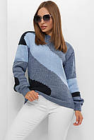 Жіночий триколірний светр 207