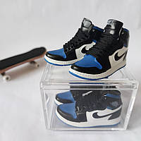 Мини обувь фингер шузы Nike AIR Jordan в пластиковом кейсе Синие