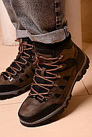 Ботинки мужские Baolikang зимние коричневые