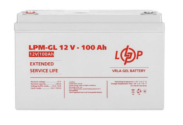 Акумулятор гелевий LPM-GL 12V - 100 Ah, фото 1