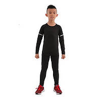 Термобелье детское для футбола Thermal Underwear FENTA Reflective черное 115-125 см (2697)