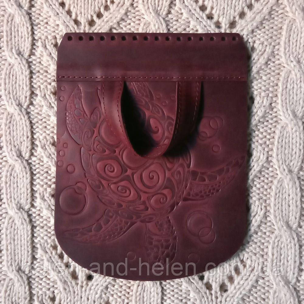 Клапан для рюкзака "Черепаха". Бордо, фото 1