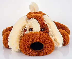 Дитяча плюшева м'яка іграшка собака "Шарик" 55 см. Якісні м'які іграшки для дітей Коричневий