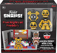 Набор Фанко 5 ночей с Фредди Золотой Сцена Funko Pop! Snaps: Five Nights at Freddy's - Golden Freddy