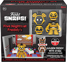 Набір Фанко 5 ночей із Фредді Золотий Сцена Funko Pop! Snaps: Five Nights at Freddy's - Golden Freddy