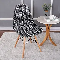 Чехол на стул. Универсальный эластичный чехол на кухонный стул. Стрейчевый чехол на стул со спинкой