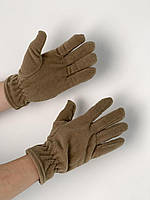 Тактические перчатки зимние флисовые, перчатки на зиму койот.