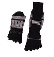 Спортивные термо носки с пальцами Sport (40-43) черно-серые