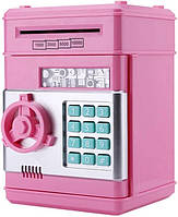 Электронная копилка сейф с кодовым замком розовая Топ продаж