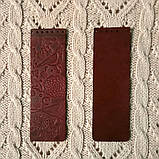 Клапан сумки вузький. "Пташки". Бордо, фото 3