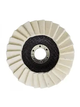 КЛТ Круг полірувальний повстяний пелюстковий на основі 125 мм на болгарку