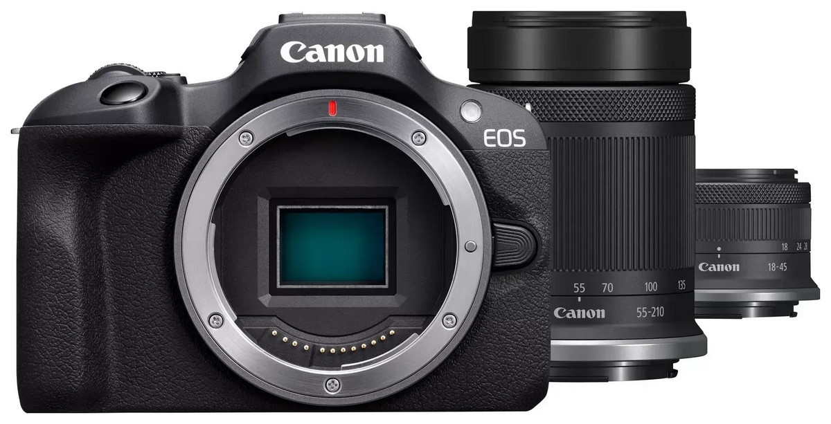 Фотоапарат Canon EOS R100 + RF-S 18-45mm + RF-S 55-210mm , Гарантія