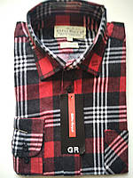Мужская байковая рубашка красного цвета Royal СОСТАВ: 100 % Cotton Размеры 44-45