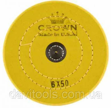 Круг мусліновий CROWN жовтий D175 мм 60 шарів