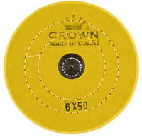 Круг муслиновый CROWN желтый D100 мм 50 слоев