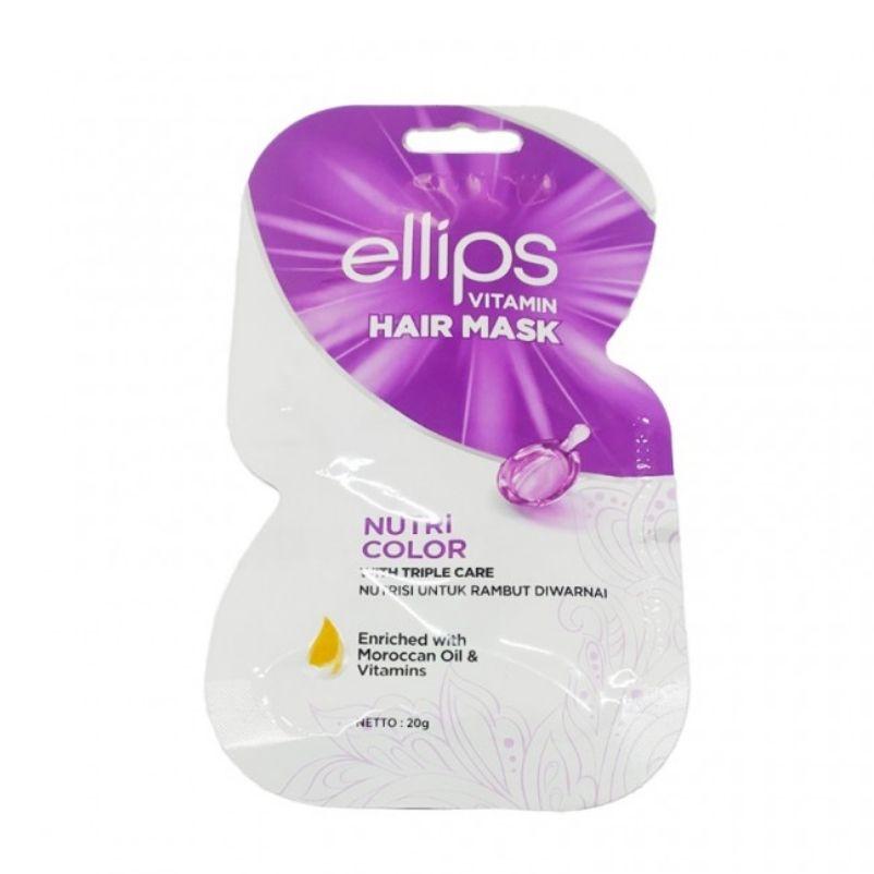 Маска для волосся Ellips Hair Vitamin Mask Nutri Color "Сяйво кольору" 20 мл, фото 1