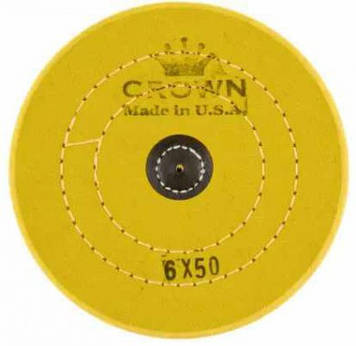 Круг мусліновий CROWN жовтий D150 мм 50 шарів