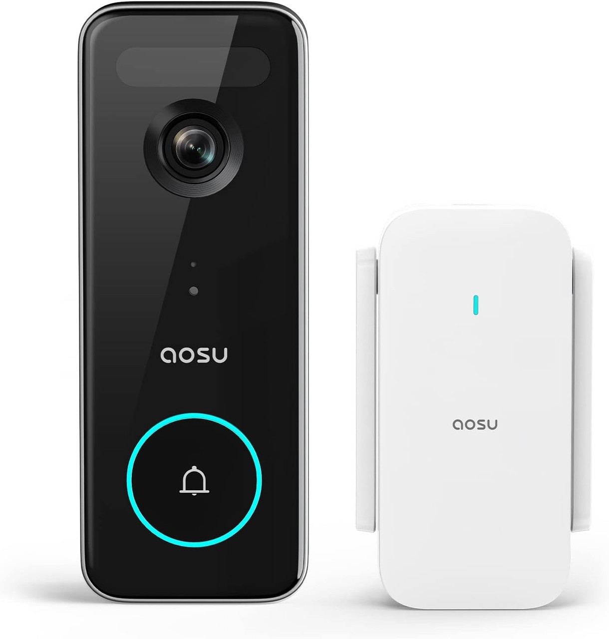 Камера дверного дзвінка AOSU, бездротова, без передплати, відеодомофон з Wi-Fi, 2,4/5 ГГц