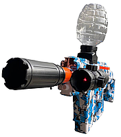 Автомат мощный с глушителем на аккумуляторе светящиеся орбизы лазерный прицел дуло светиться
