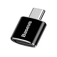 Перехідник Baseus Female USB to Type-C Male OTG Adapter Converter | 2.4 A Black (CATOTG-01) продаж
