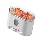 Настільна соляна лампа нічник зі зволожувачем повітря й імітацією полум'я аромадифузор міні камін Білий, фото 7