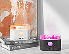 Настільна соляна лампа нічник зі зволожувачем повітря й імітацією полум'я аромадифузор міні камін Білий, фото 8
