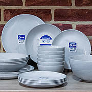 Набір посуду Luminarc Diwali Marble 25 предметів у тех тарі Сірий Мармур