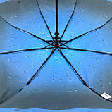 Жіноча парасолька напівавтомат Toprain на 8 спиць із принтом крапель синя ручка 02056-2 SC, код: 8027236, фото 7