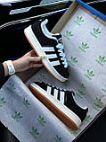 Жіночі кросівки на хутрі Adidas Campus Black White Gum Fur, фото 2