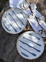 Тарілка кругла з бортиком 25 см, «Коричневий Лофт exclusive»