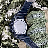 Тактичний багатофункціональний годинник Patriot 001 Black-Blue ЗСУ Tactic UA + Коробка Camo, фото 8