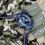 Тактичний багатофункціональний годинник Patriot 001 Black-Blue ЗСУ Tactic UA + Коробка Camo, фото 9